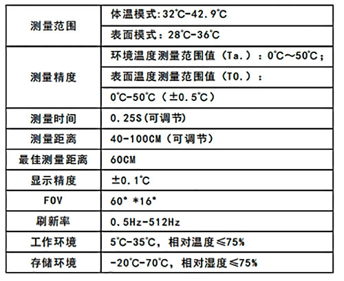 中安YJY-303測溫門測溫安檢門技術指標